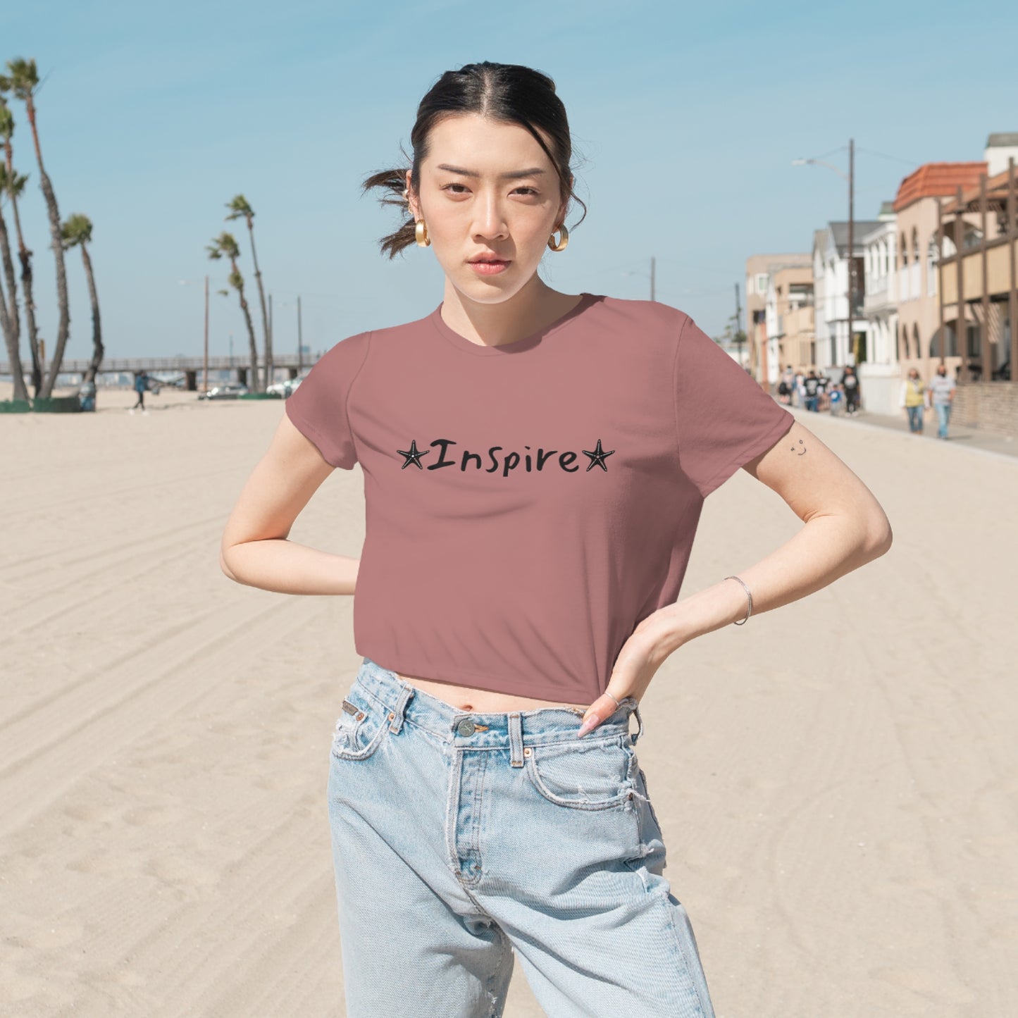 Inspire Women's Flowy Cropped Tee