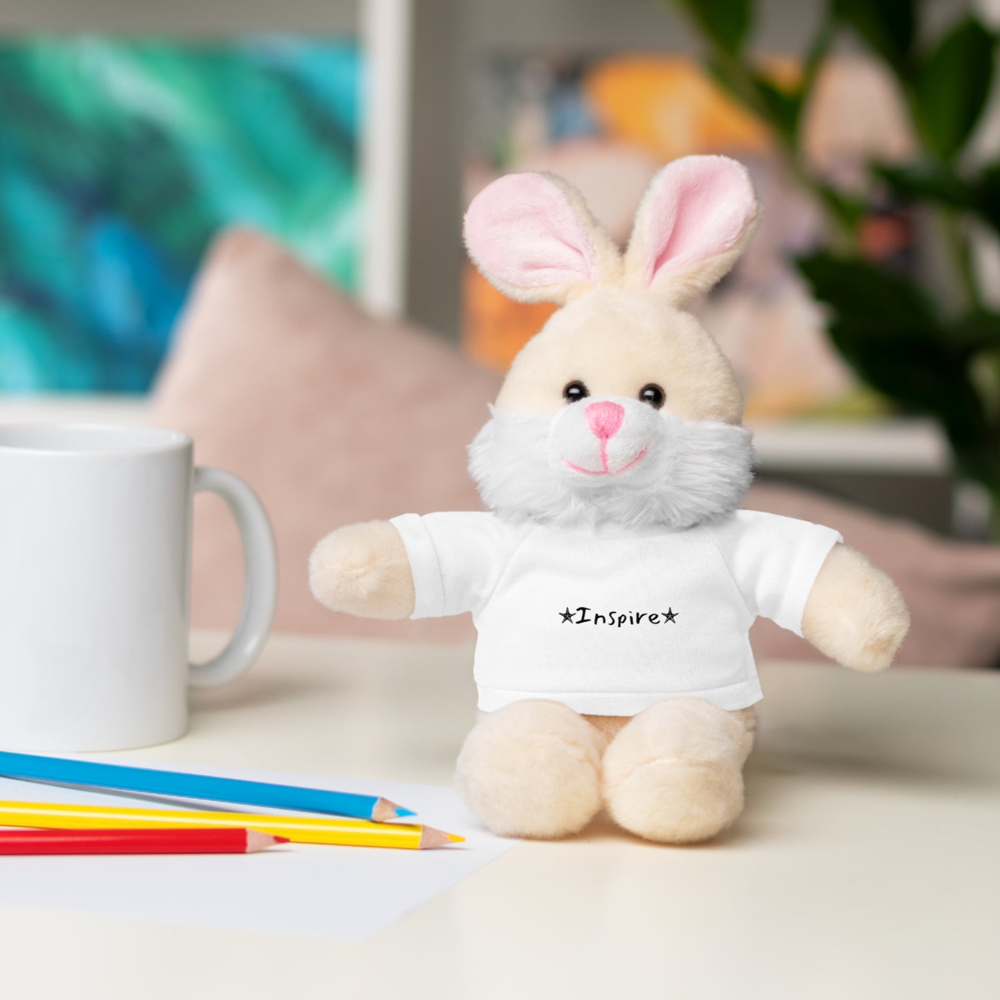 Inspire Bunny Stuffed Animals with Tee