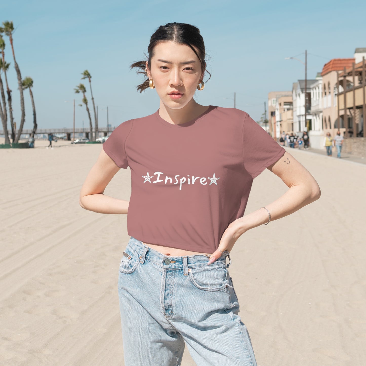Inspire Women's Flowy Cropped Tee